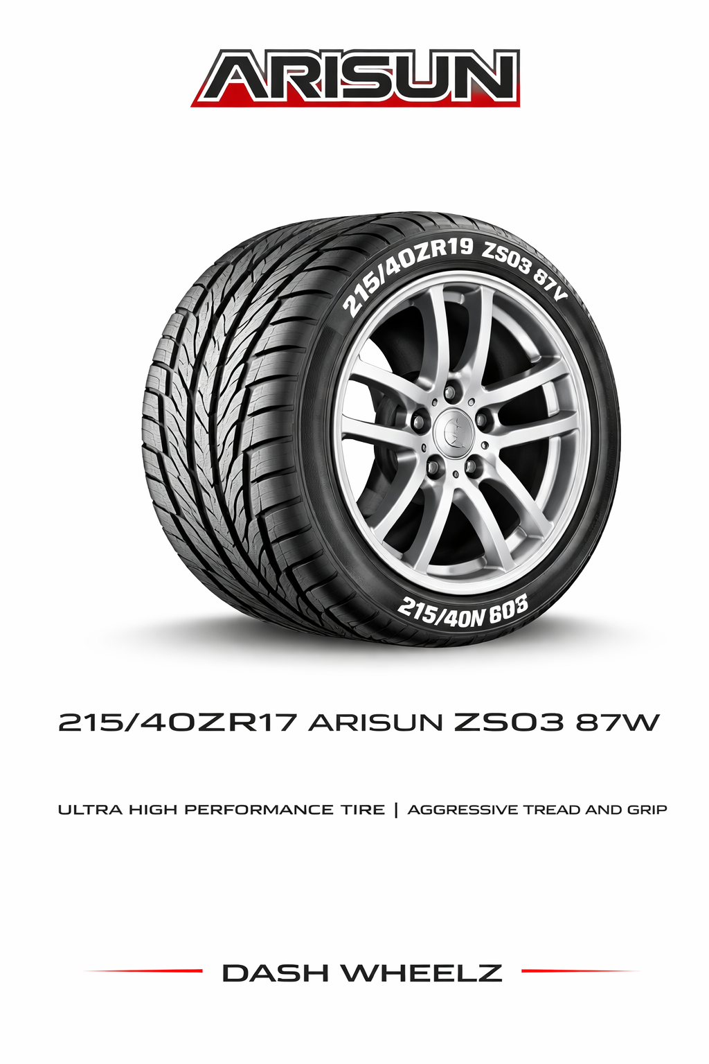 215/40ZR17 ARISUN ZS03 87W