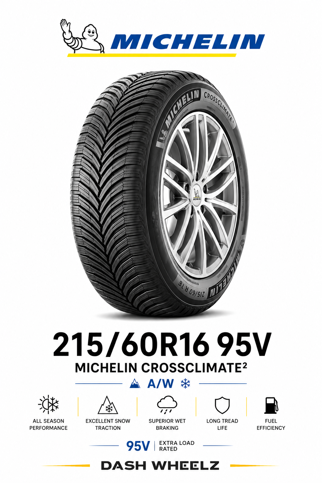 215/60R16 MICHELIN CROSSCLIMATE2 A/W 95V