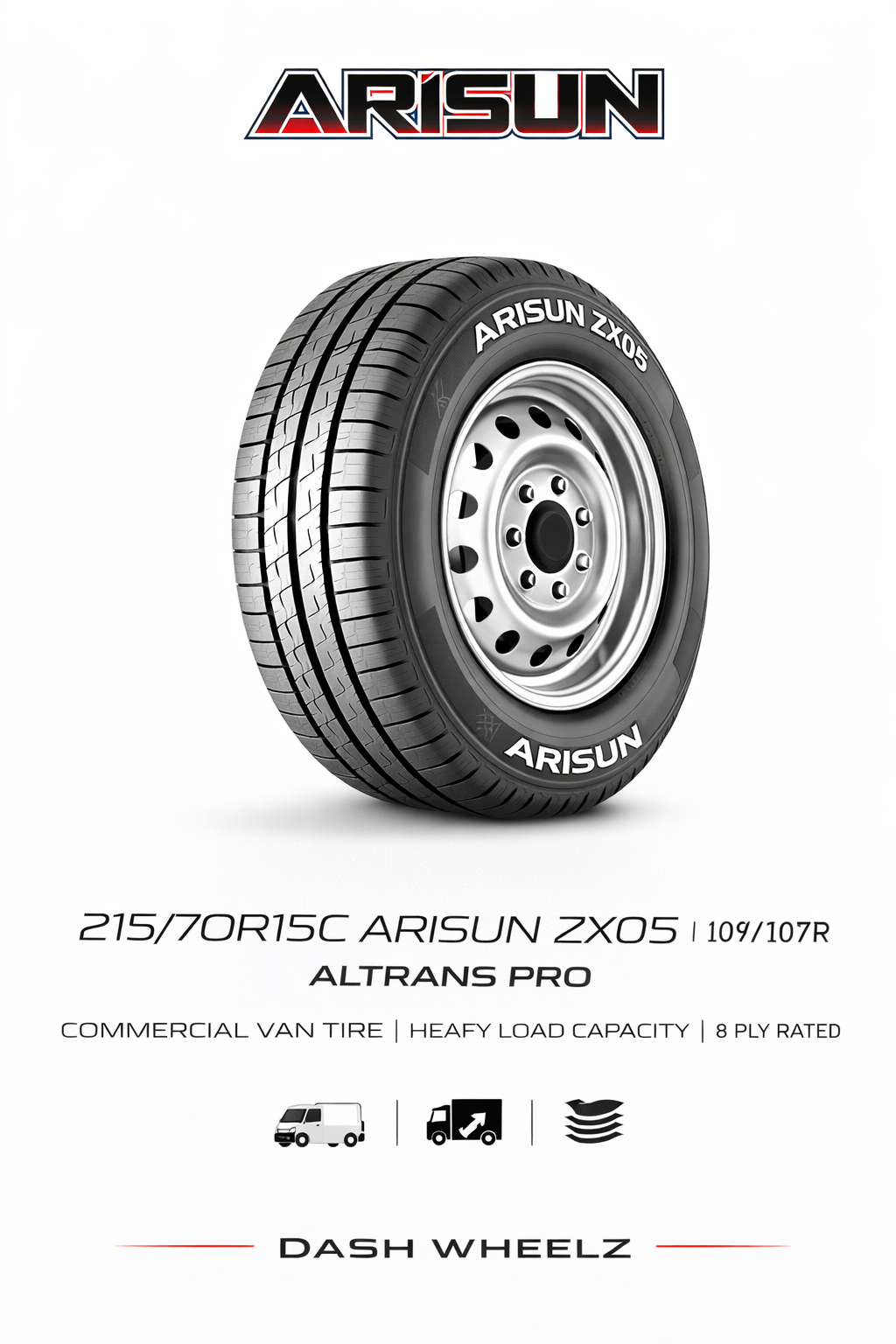 215/70R15C ARISUN ZX05 ALTRANS PRO 109/107R 8PLY