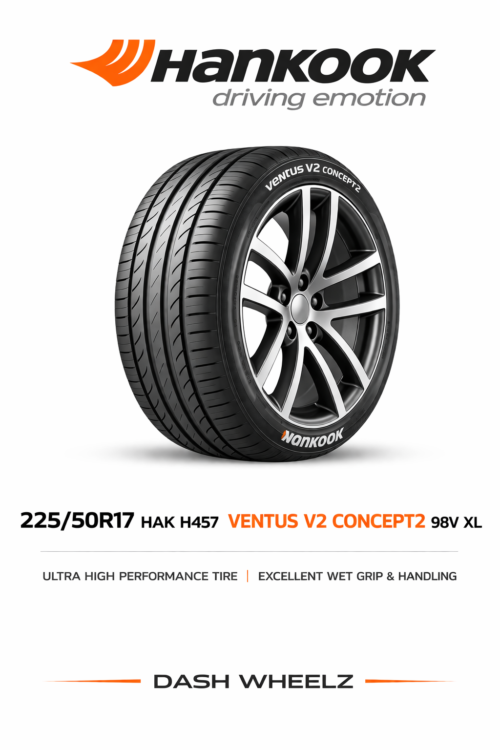 225/50R17 HAK H457 VENTUS V2 CONCEPT2 98V XL
