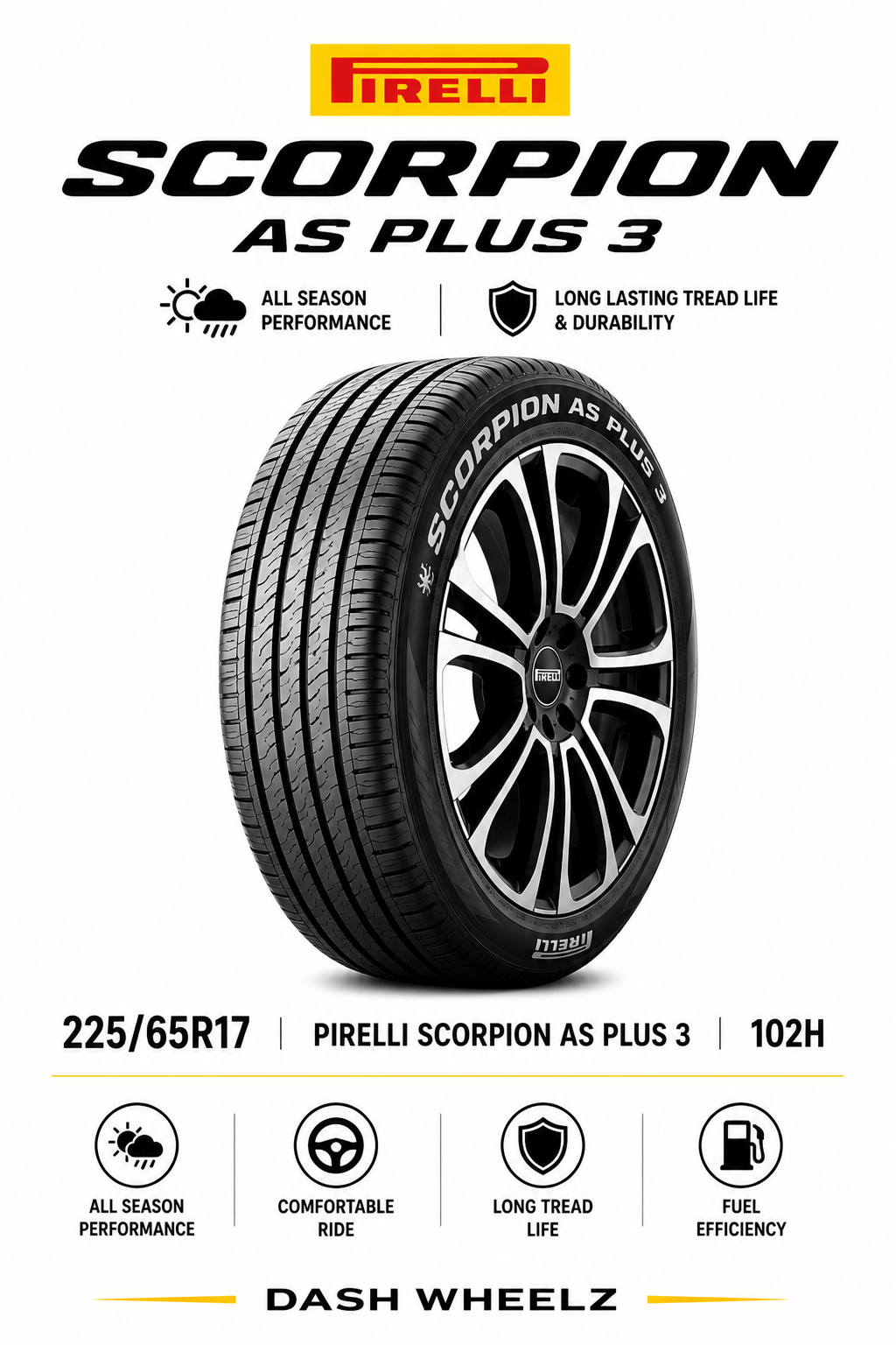 225/65R17 PIRELLI SCORPION AS PLUS 3 102H