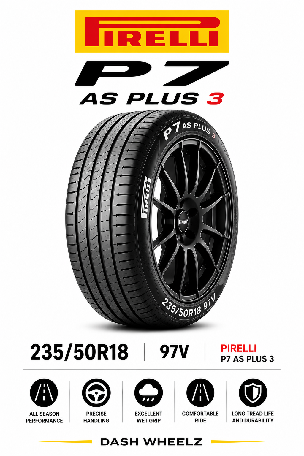 235/50R18 PIRELLI P7 AS PLUS 3 97V
