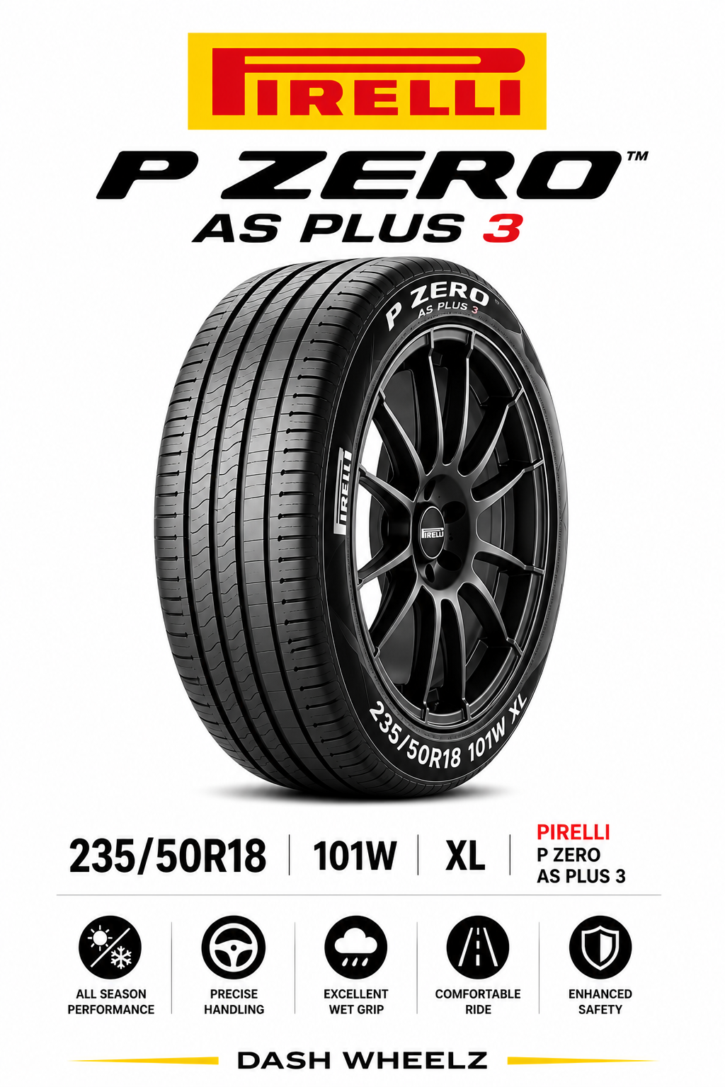 235/50R18 PIRELLI P ZERO AS PLUS 3 101W XL