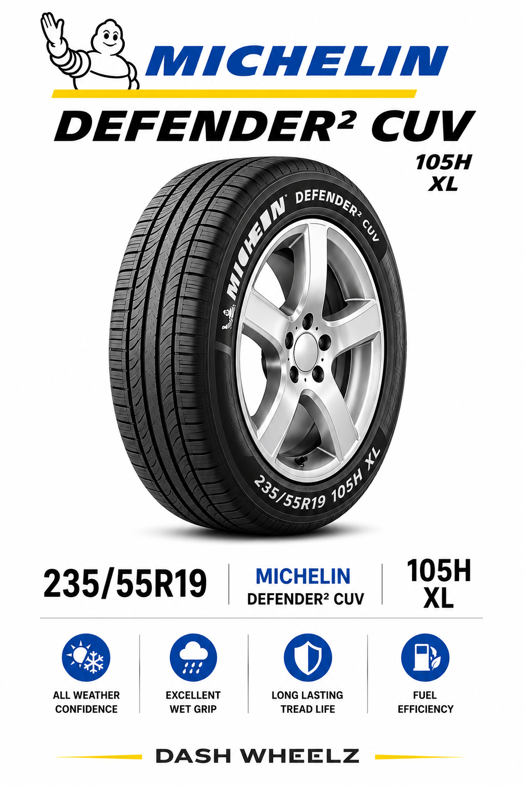 235/55R19 MICHELIN DEFENDER2 CUV 105H XL