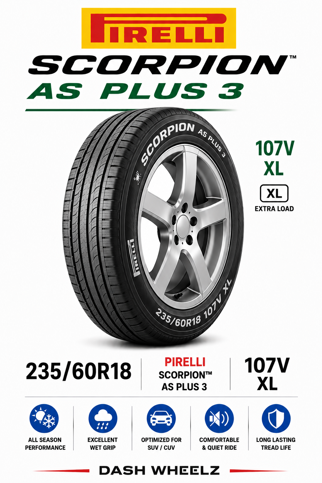 235/60R18 PIRELLI SCORPION AS PLUS 3 107V XL