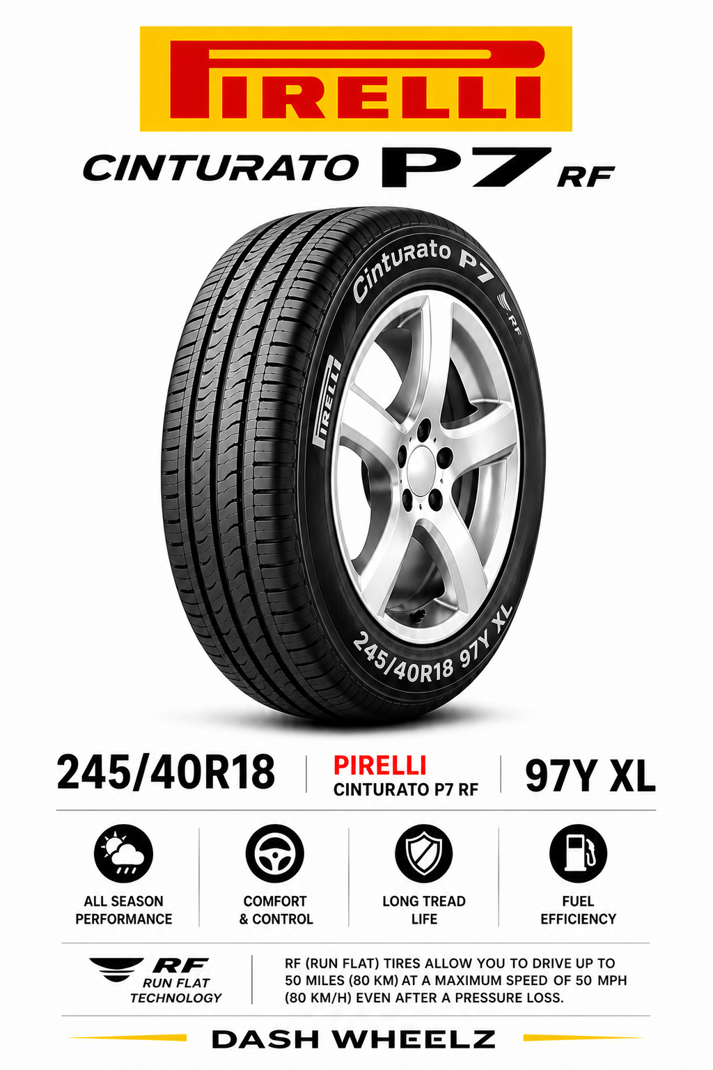 245/40R18 PIRELLI CINTURATO P7 RF 97Y XL