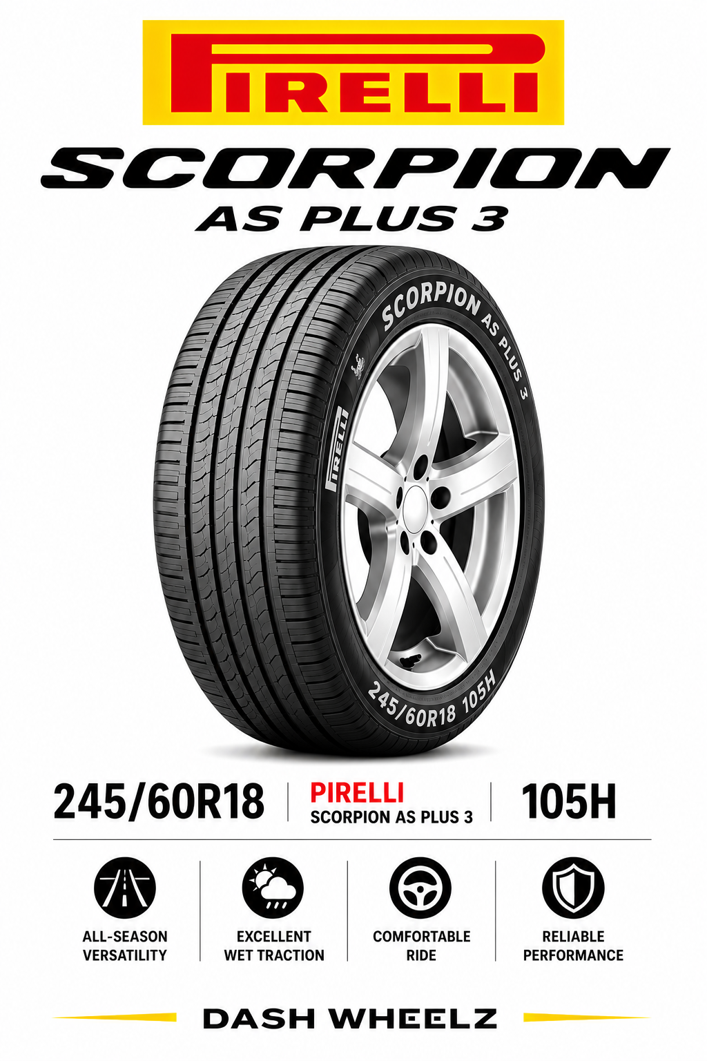 245/60R18 PIRELLI SCORPION AS PLUS 3 105H