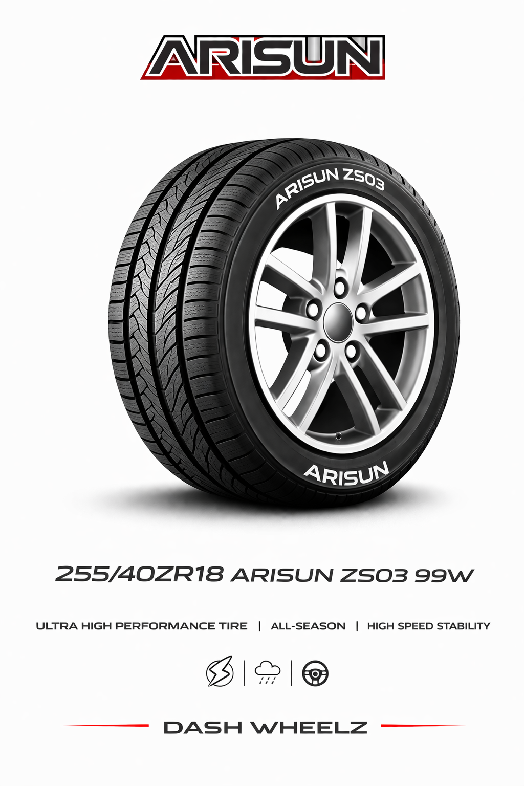 255/40ZR18 ARISUN ZS03 99W