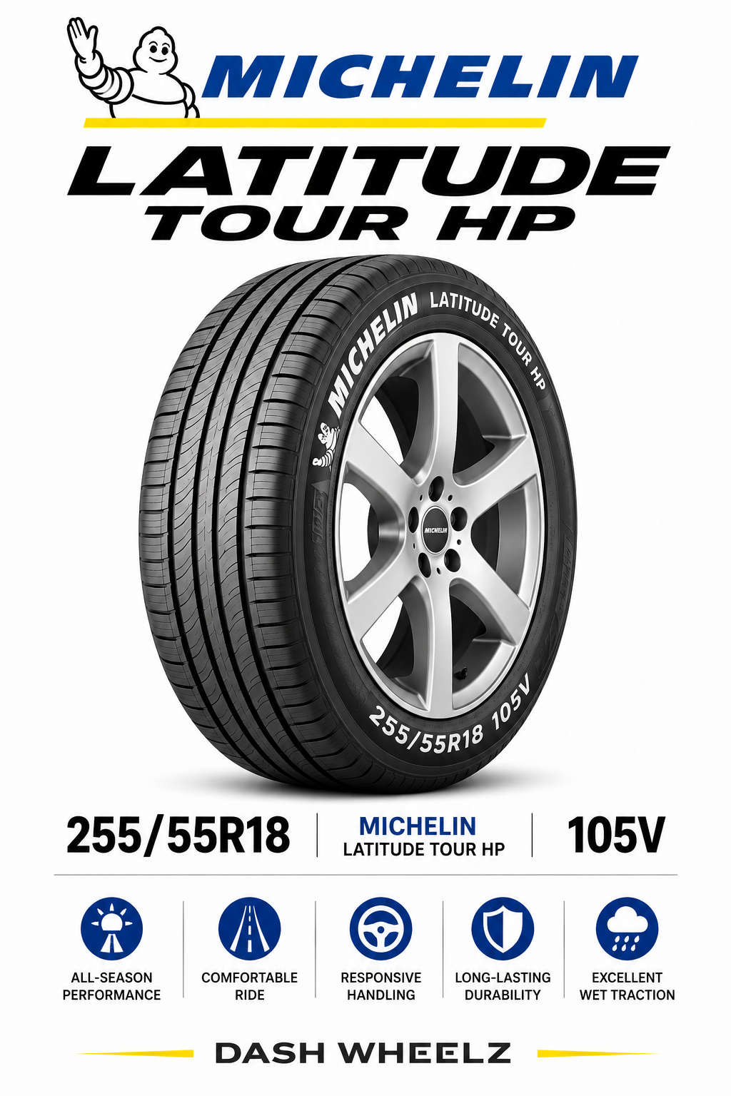 255/55R18 MICHELIN LATITUDE TOUR HP 105V