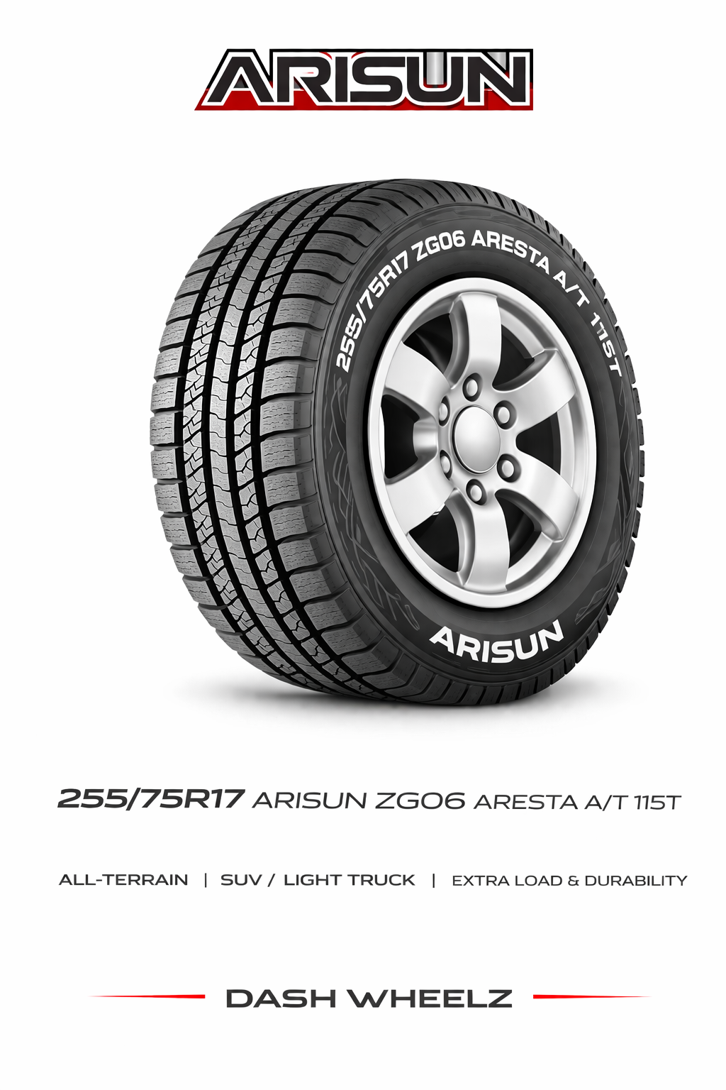 255/75R17 ARISUN ZG06 ARESTA A/T 115T