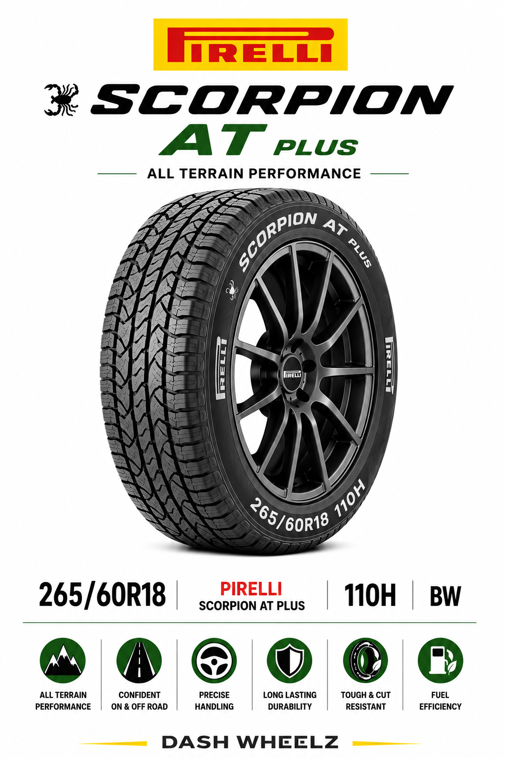 265/60R18 110H BW Pirelli Scorpion AT Plus