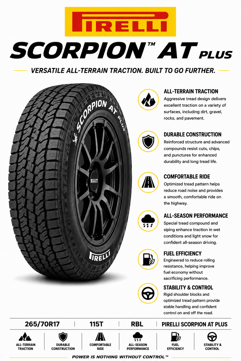 265/70R17 115T RBL Pirelli Scorpion AT Plus