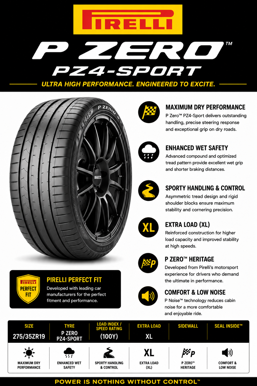 275/35ZR19 PIRELLI P ZERO PZ4-SPORT (100Y) XL