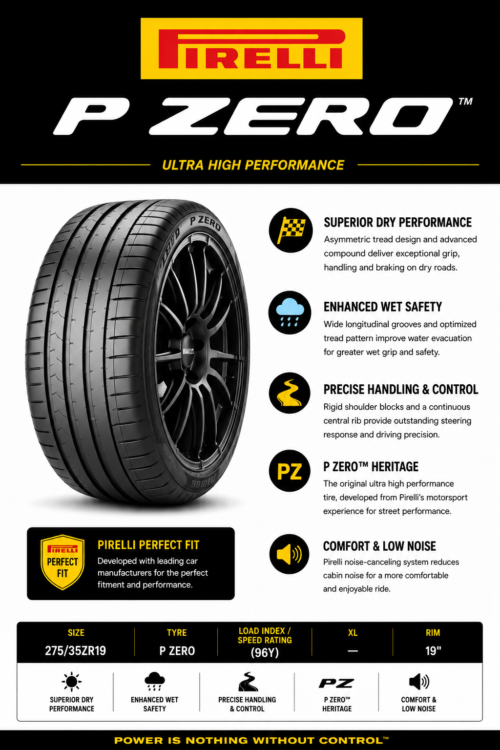 275/35ZR19 PIRELLI P ZERO (96Y)