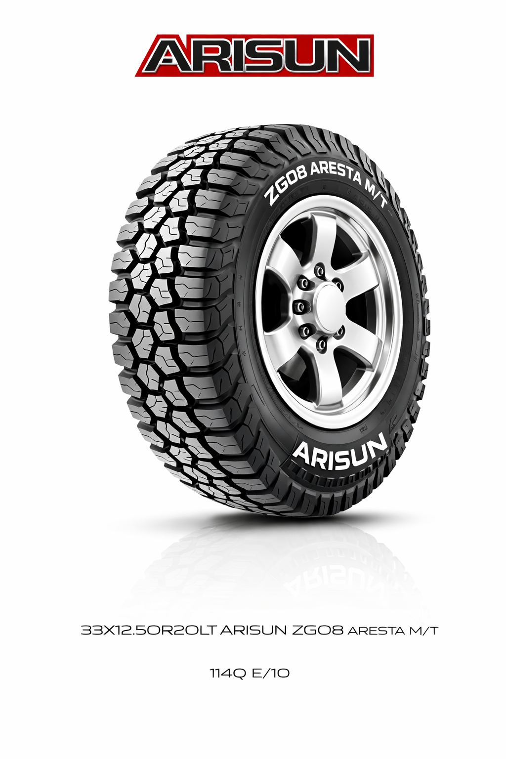 33X12.50R20LT ARISUN ZG08 ARESTA M/T 114Q E/10