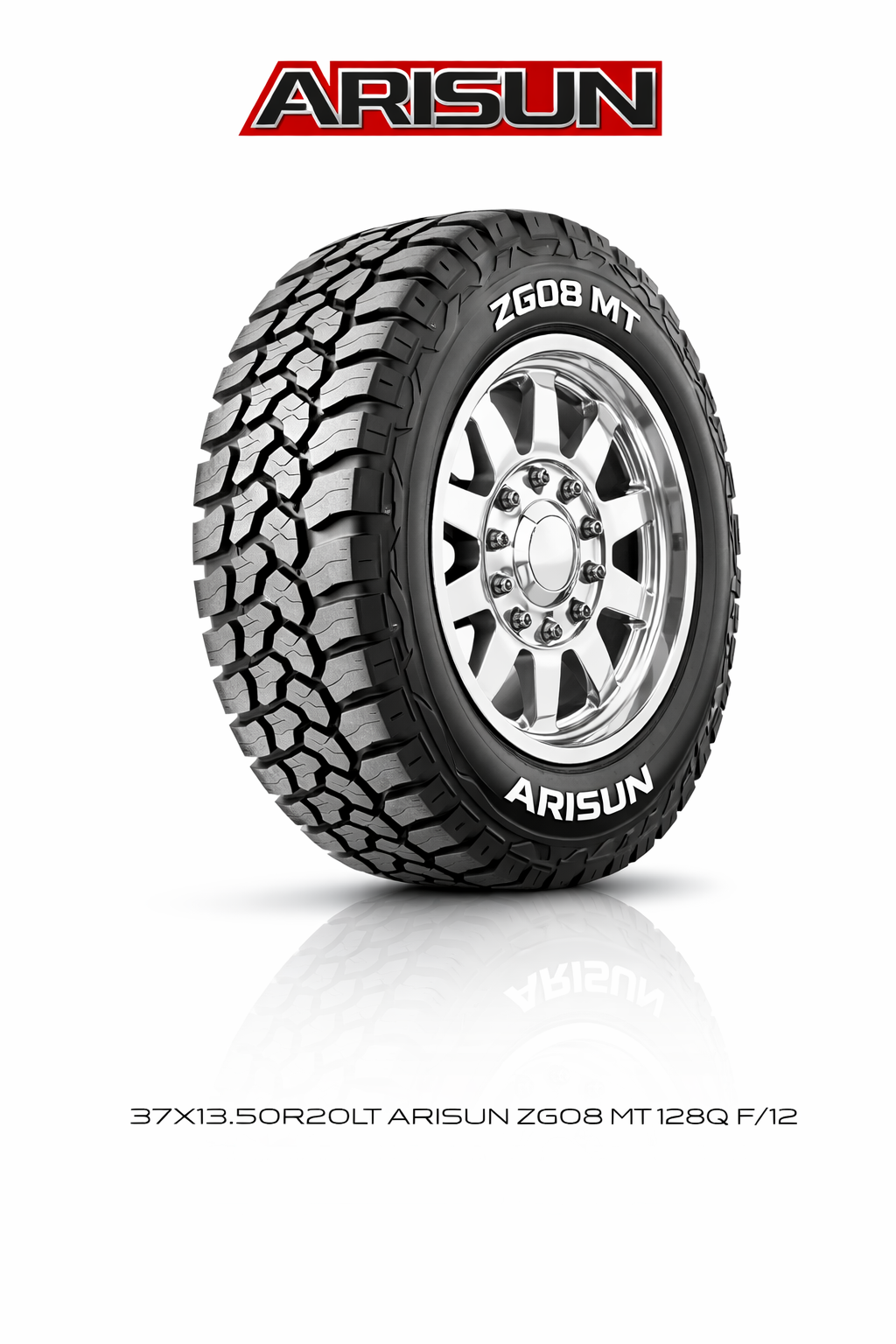 37X13.50R20LT F/12 ARISUN ZG08 ARESTA M/T 128Q Mud Terrain Tire