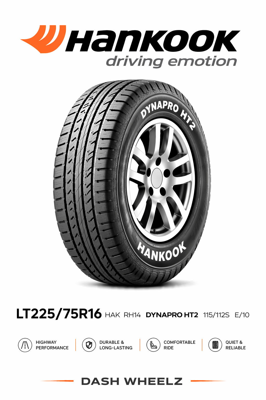 LT225/75R16 HAK RH14 DYNAPRO HT2 115/112S E/10