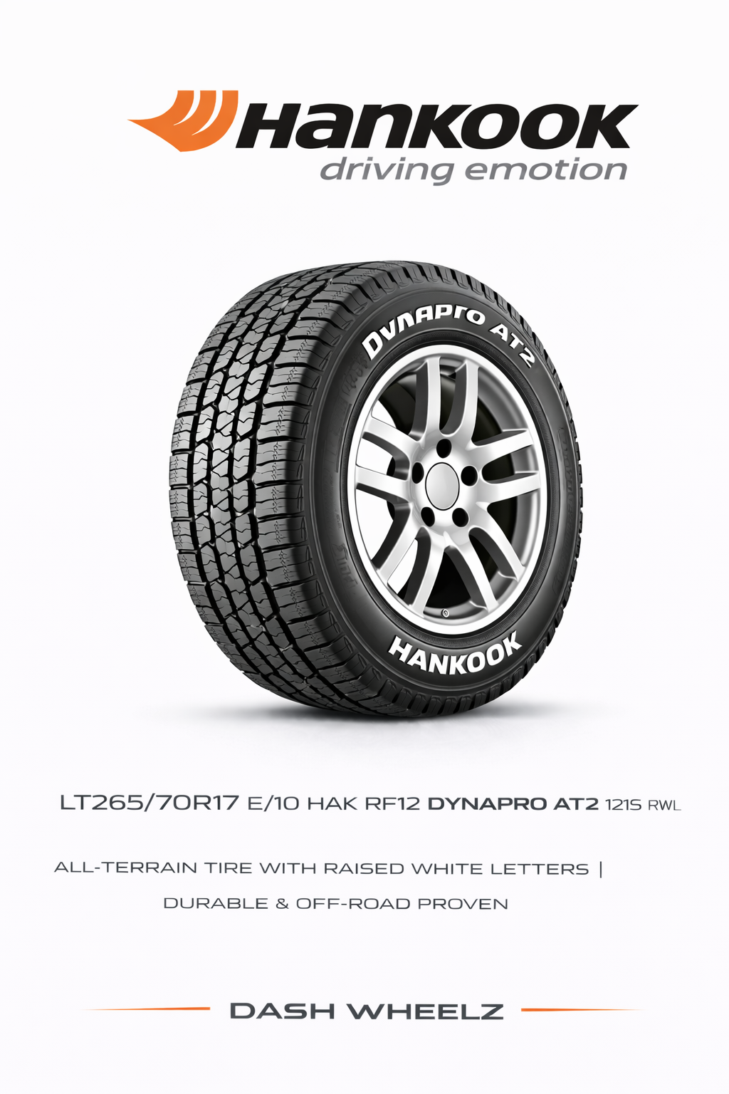 LT265/70R17 E/10 HAK RF12 DYNAPRO AT2 121S RWL