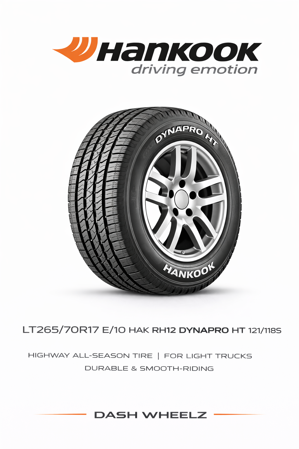 LT265/70R17 E/10 HAK RH12 DYNAPRO HT 121/118S
