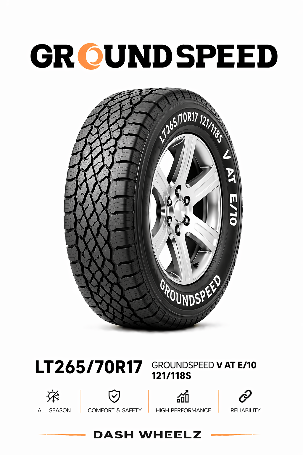 LT265/70R17 GROUNDSPEED VOYAGER A/T E/10 121/118S