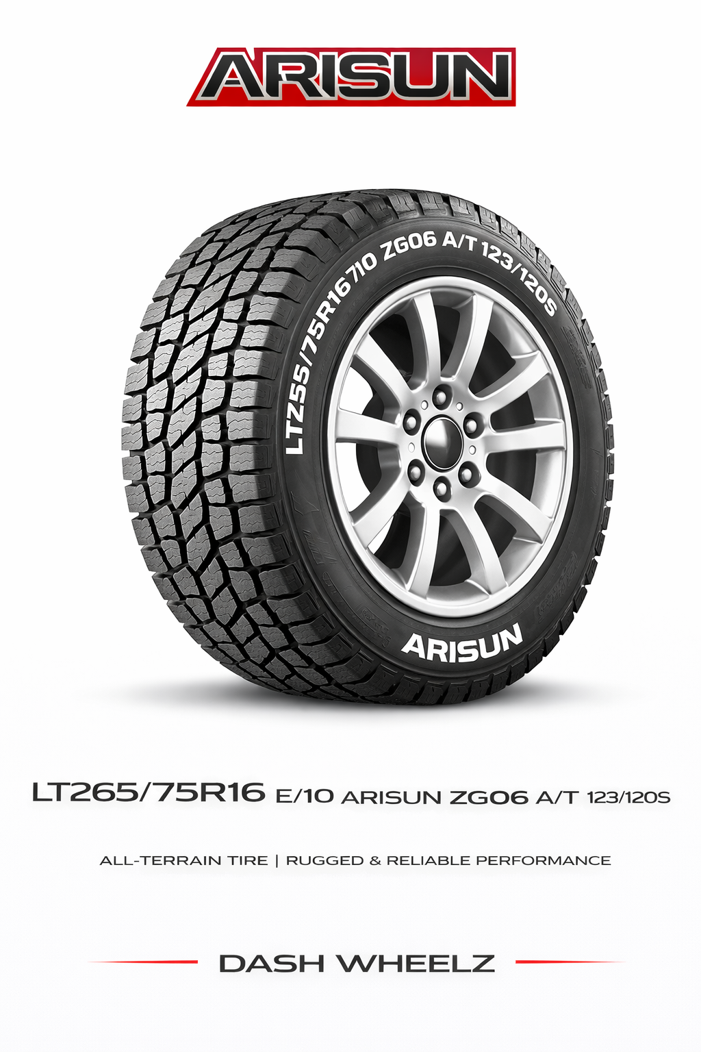 LT265/75R16 E/10 ARISUN ZG06 A/T 123/120S