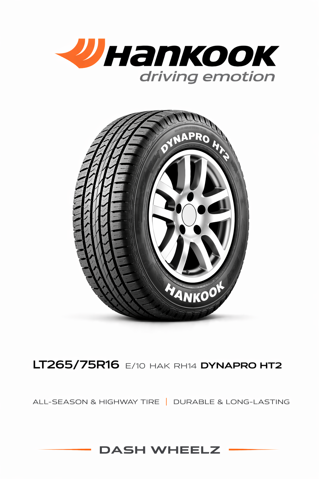 LT265/75R16 E/10 HAK RH14 DYNAPRO HT2