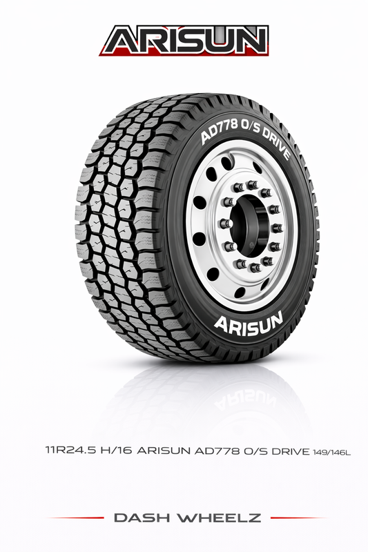 11R24.5 H/16 ARISUN AD778 O/S DRIVE 149/146L