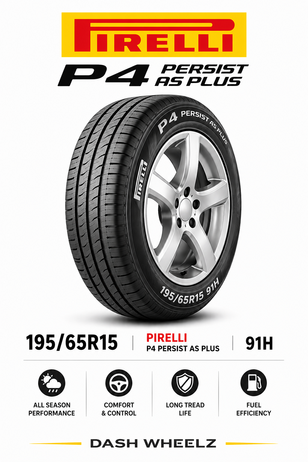 195/65R15 PIRELLI P4 PERSIST AS PLUS 91H