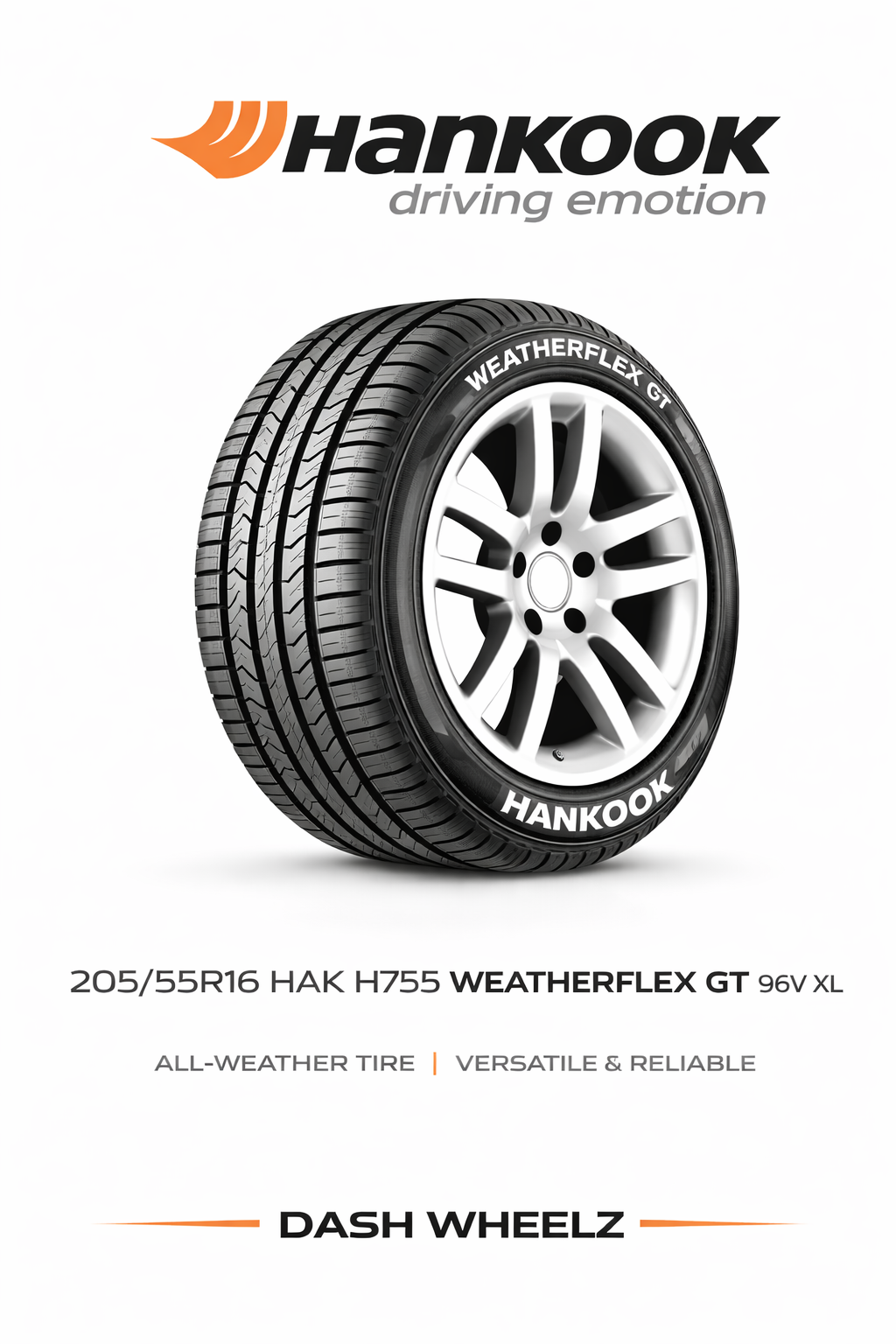 205/55R16 HAK H755 WEATHERFLEX GT 96V XL