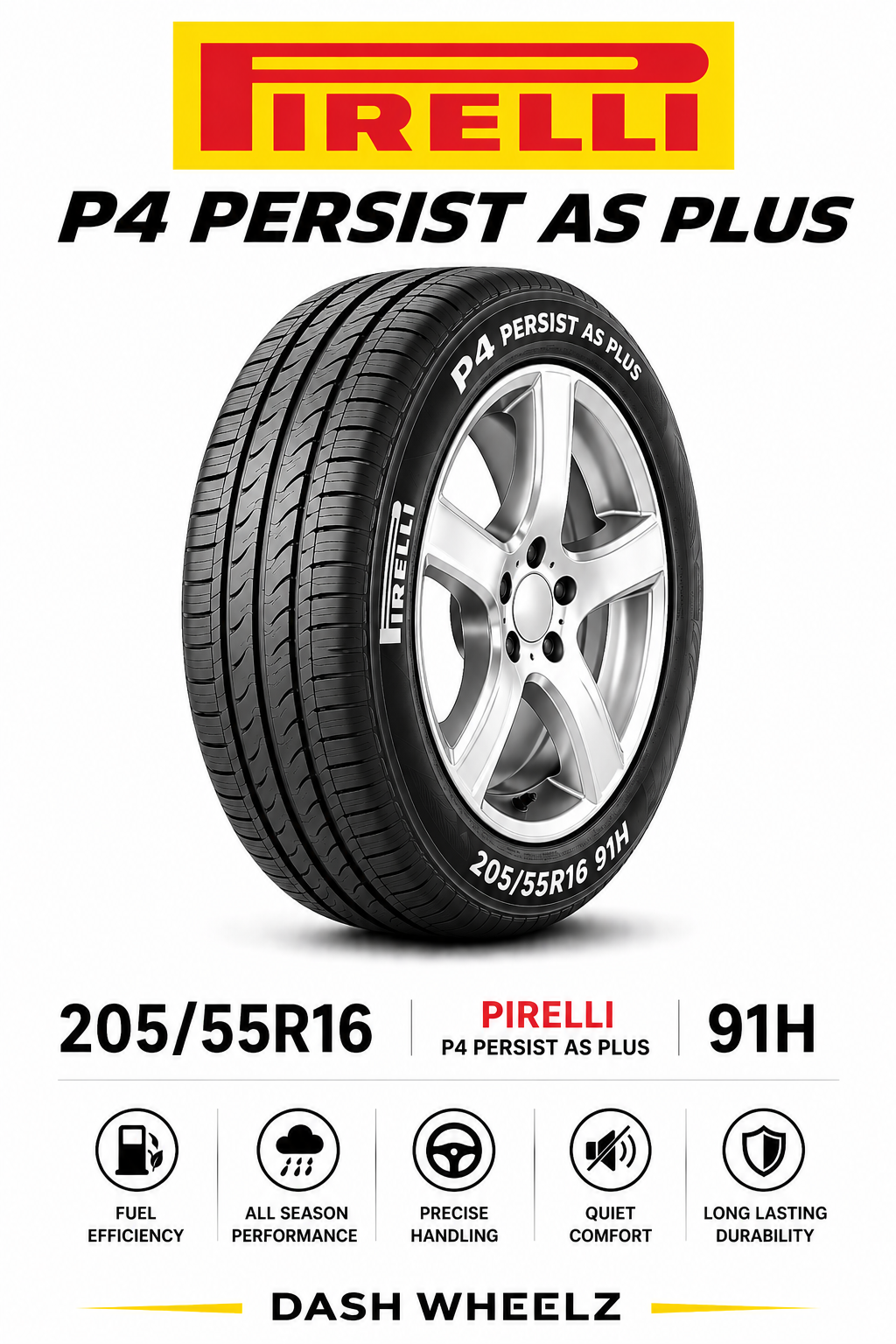 205/55R16 PIRELLI P4 PERSIST AS PLUS 91H