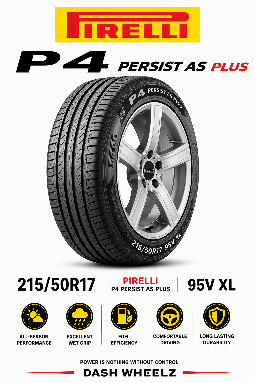 215/50R17 PIRELLI P4 PERSIST AS PLUS 95V XL