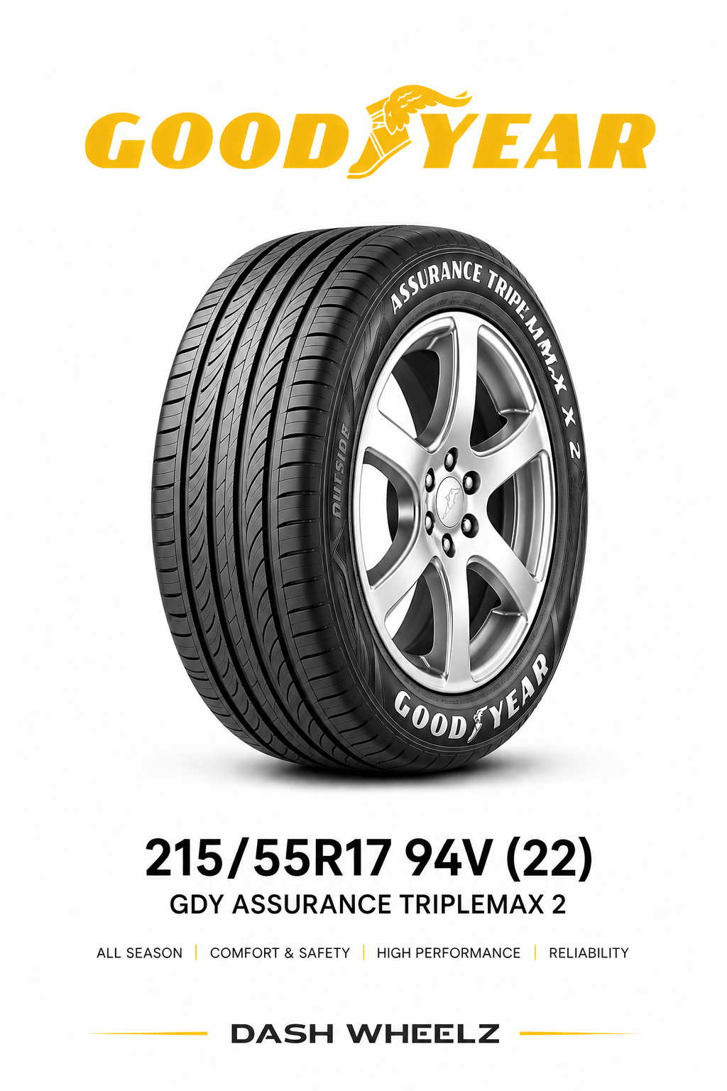 215/55R17 GOODYEAR ASSURANCE TRIPLEMAX 2 94V
