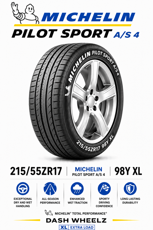 215/55ZR17 MICHELIN PILOT SPORT AS 4 98Y XL