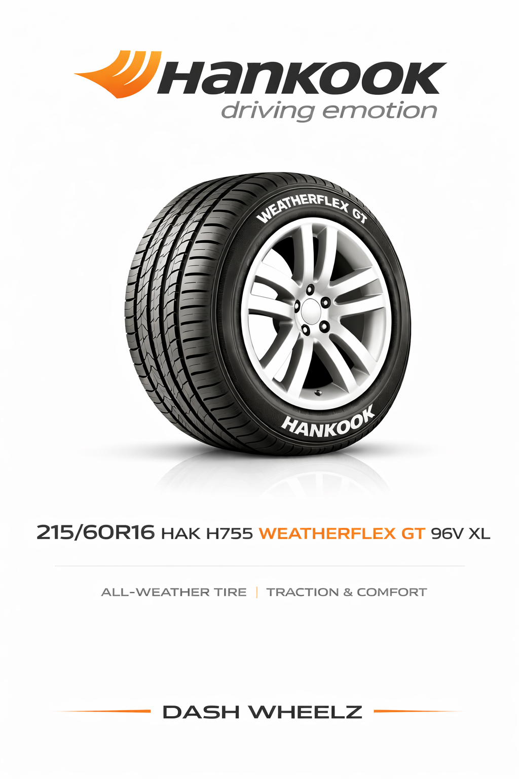 215/60R16 HAK H755 WEATHERFLEX GT 96V XL
