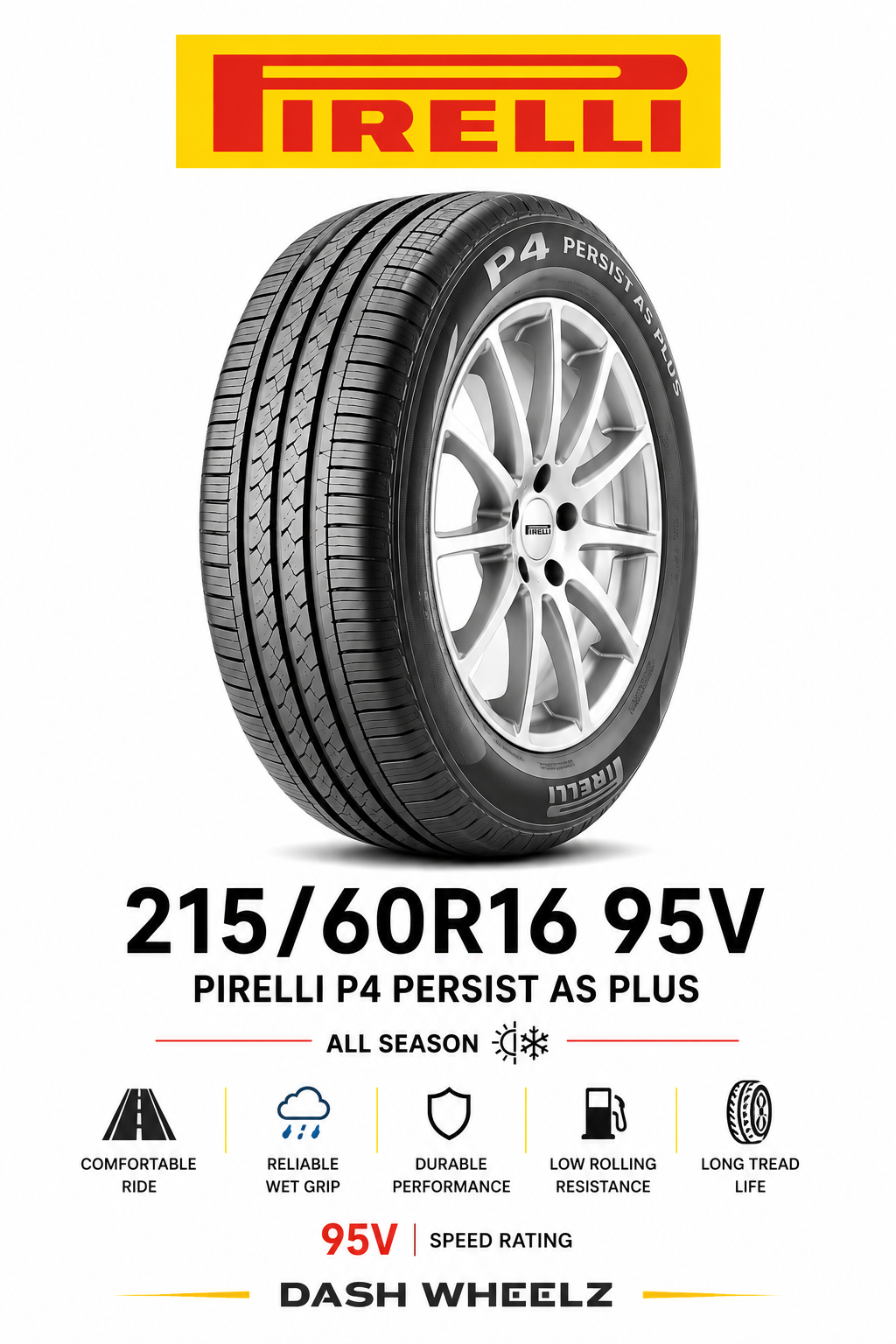 215/60R16 PIRELLI P4 PERSIST AS PLUS 95V