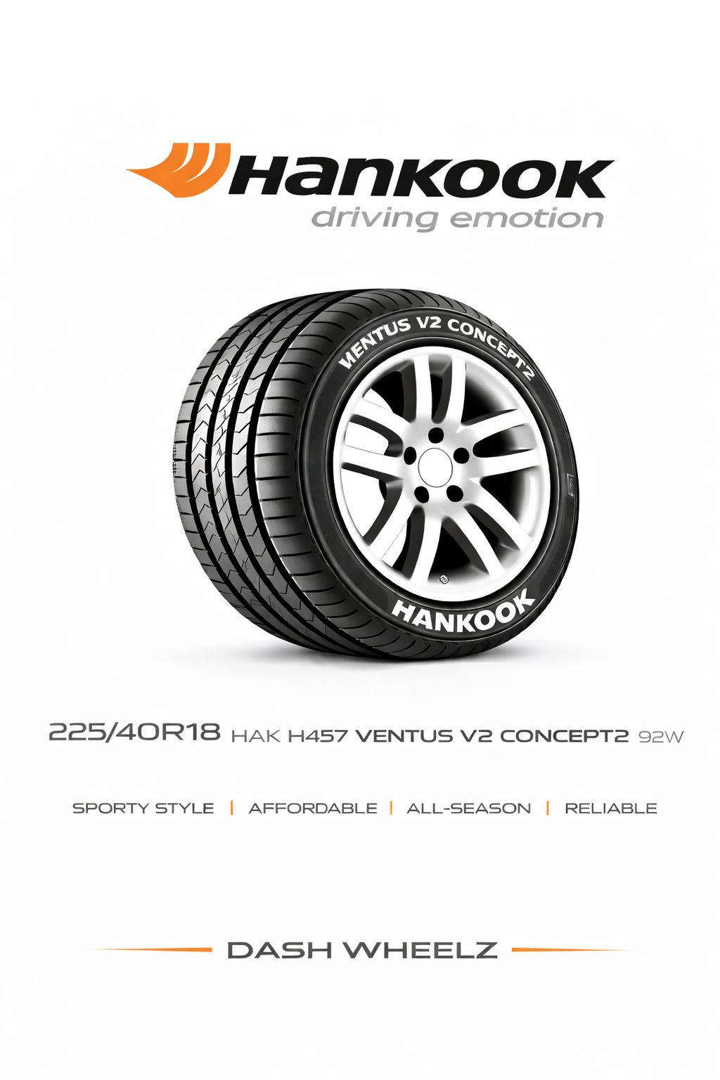 225/40R18 HAK H457 VENTUS V2 CONCEPT2 92W XL BW