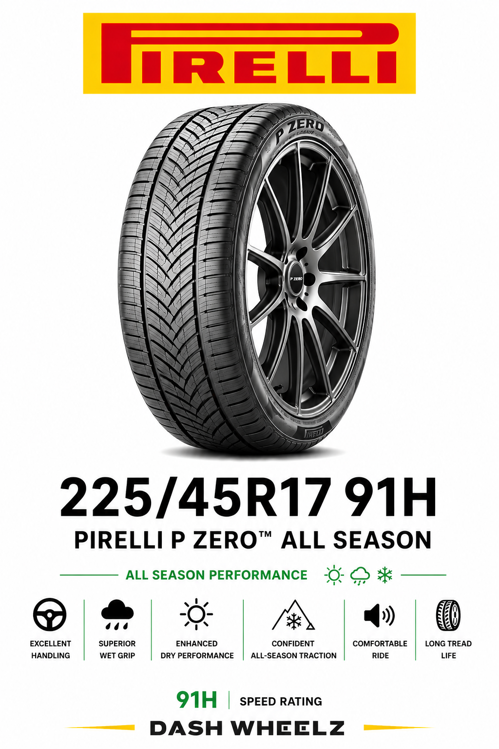 225/45R17 PIRELLI P ZERO ALL SEASON 91H