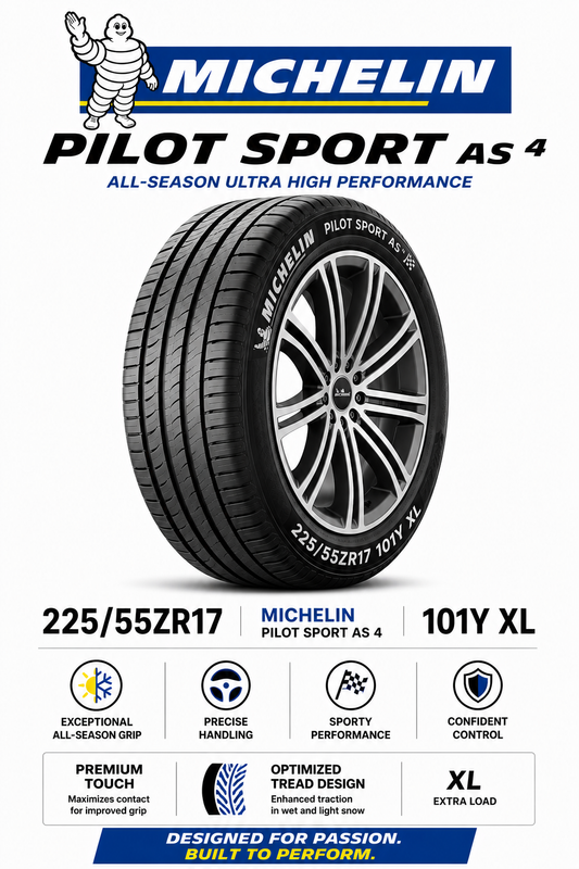 225/55ZR17 MICHELIN PILOT SPORT AS 4 101Y XL