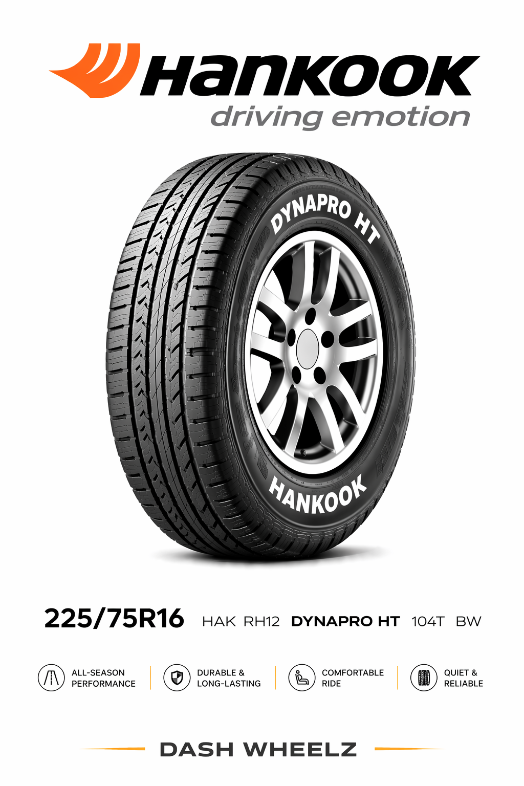 225/75R16 HAK RH12 DYNAPRO HT 104T BW