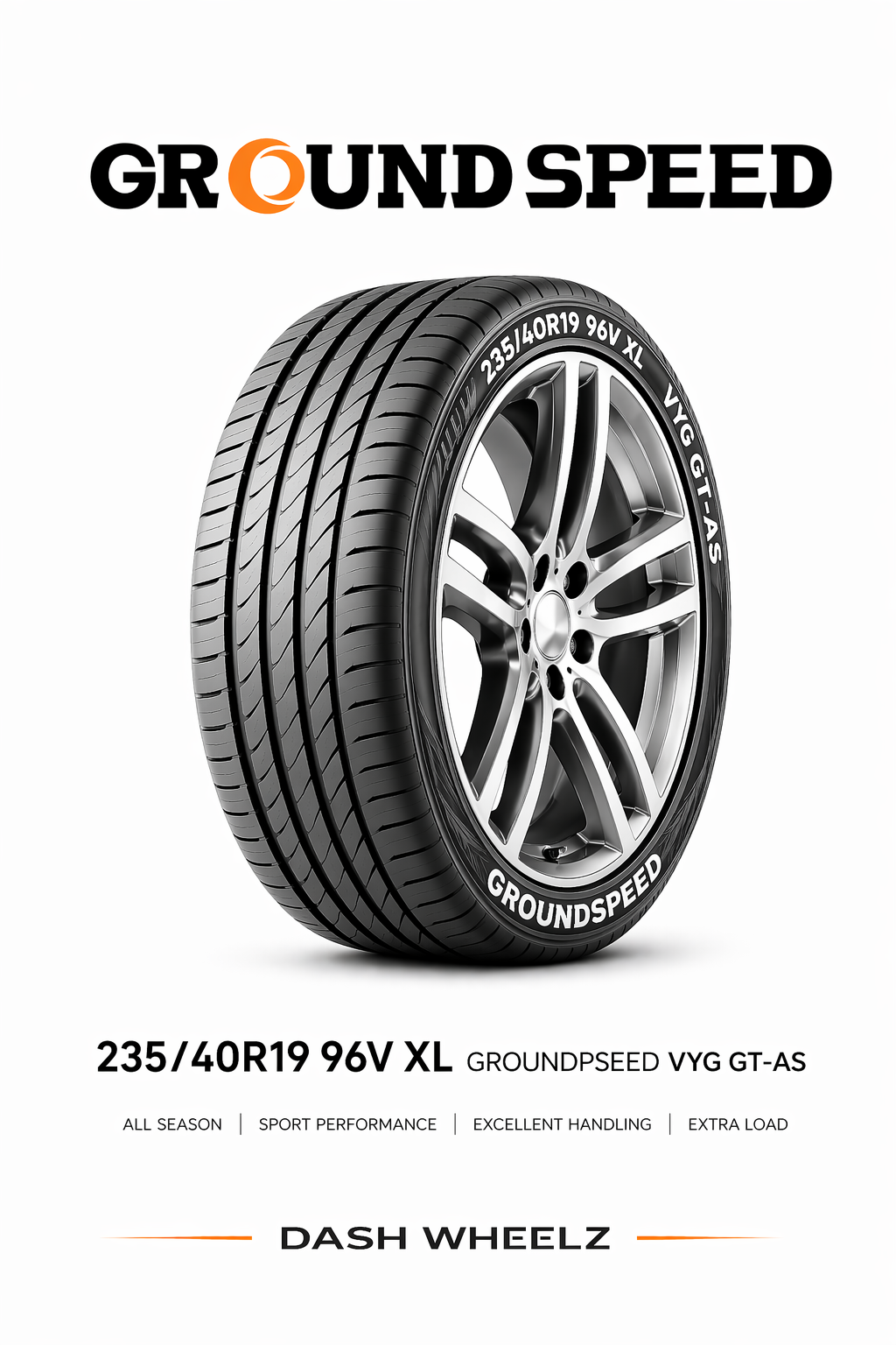 235/40R19 GROUNDSPEED VOYAGER GT-AS 96V XL
