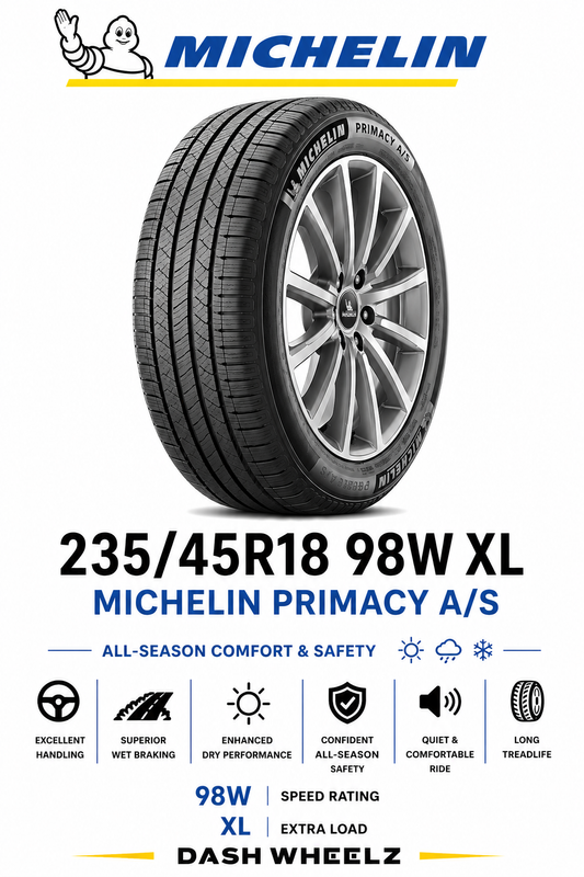 235/45R18 MICHELIN PRIMACY A/S 98W XL