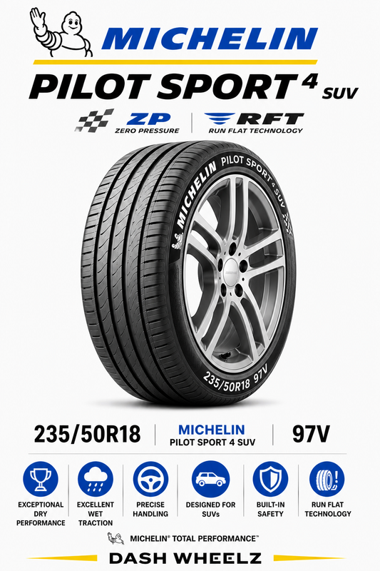 235/50R18 MICHELIN PILOT SPORT 4 SUV ZP RFT 97V