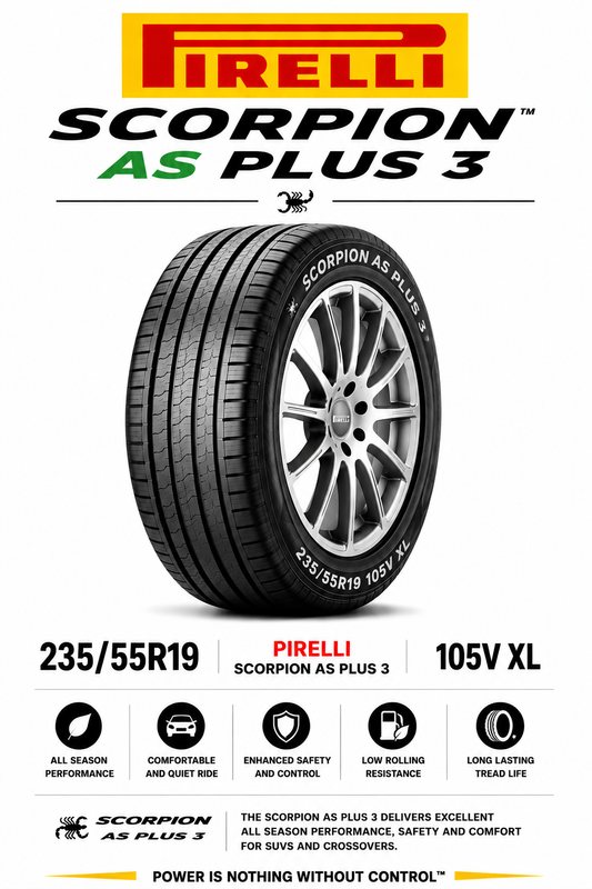 235/55R19 PIRELLI SCORPION AS PLUS 3 105V XL