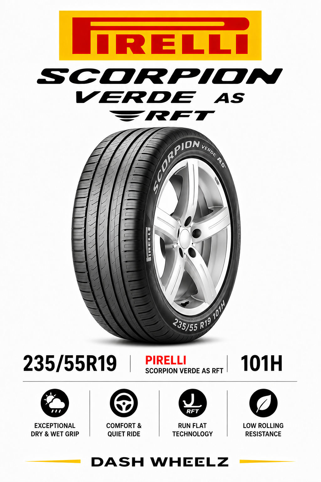 235/55R19 PIRELLI SCORPION VERDE AS RFT 101H