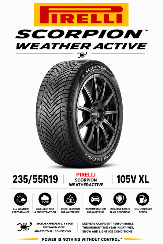 235/55R19 PIRELLI SCORPION WEATHERACTIVE 105V XL