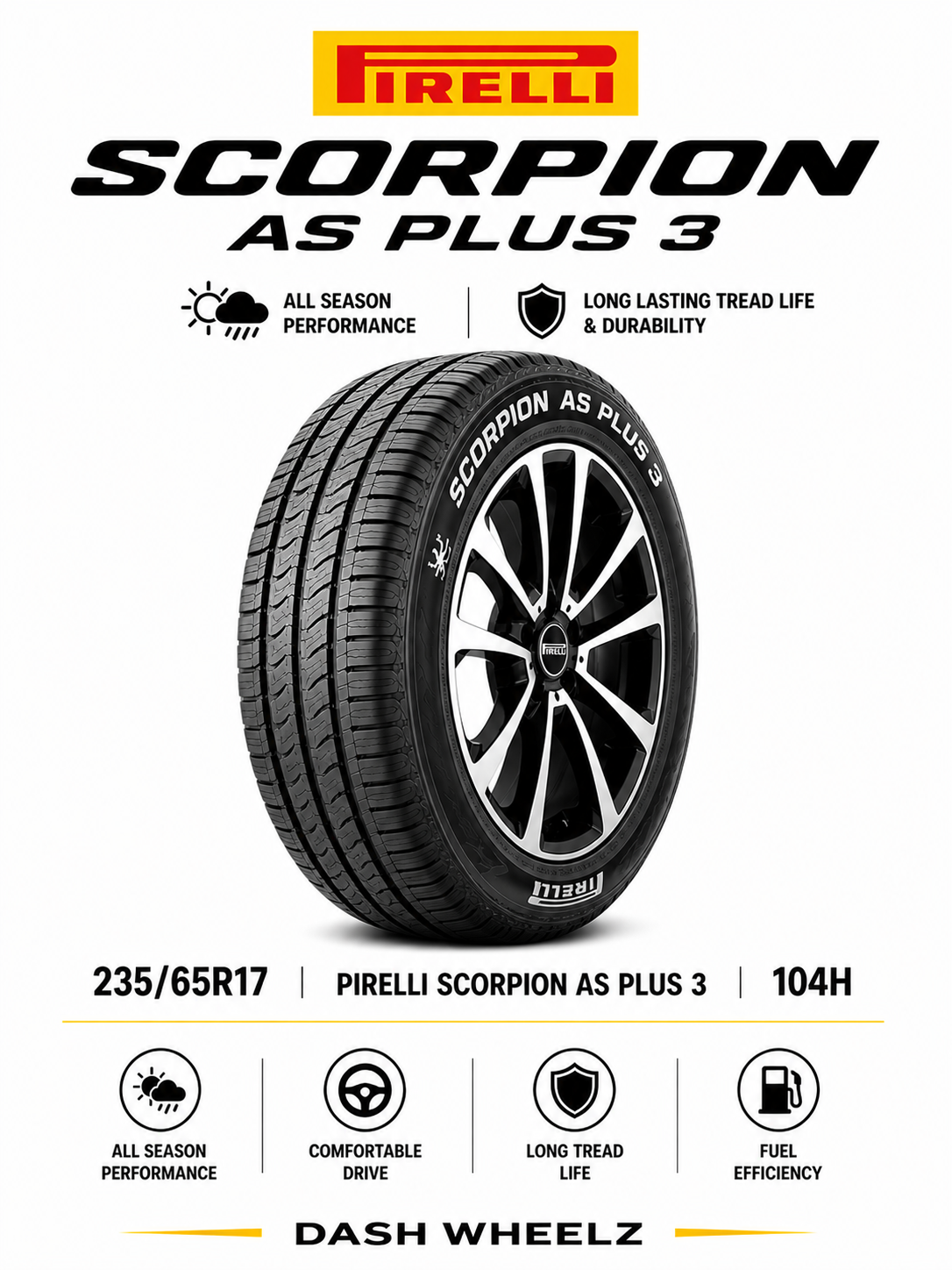 235/65R17 PIRELLI SCORPION AS PLUS 3 104H