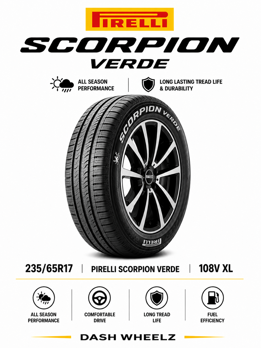 235/65R17 PIRELLI SCORPION VERDE 108V XL