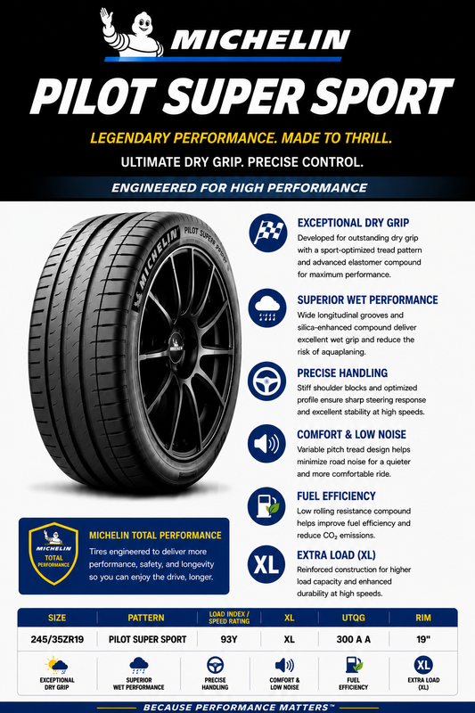 245/35ZR19 MICHELIN PILOT SUPER SPORT 93Y XL