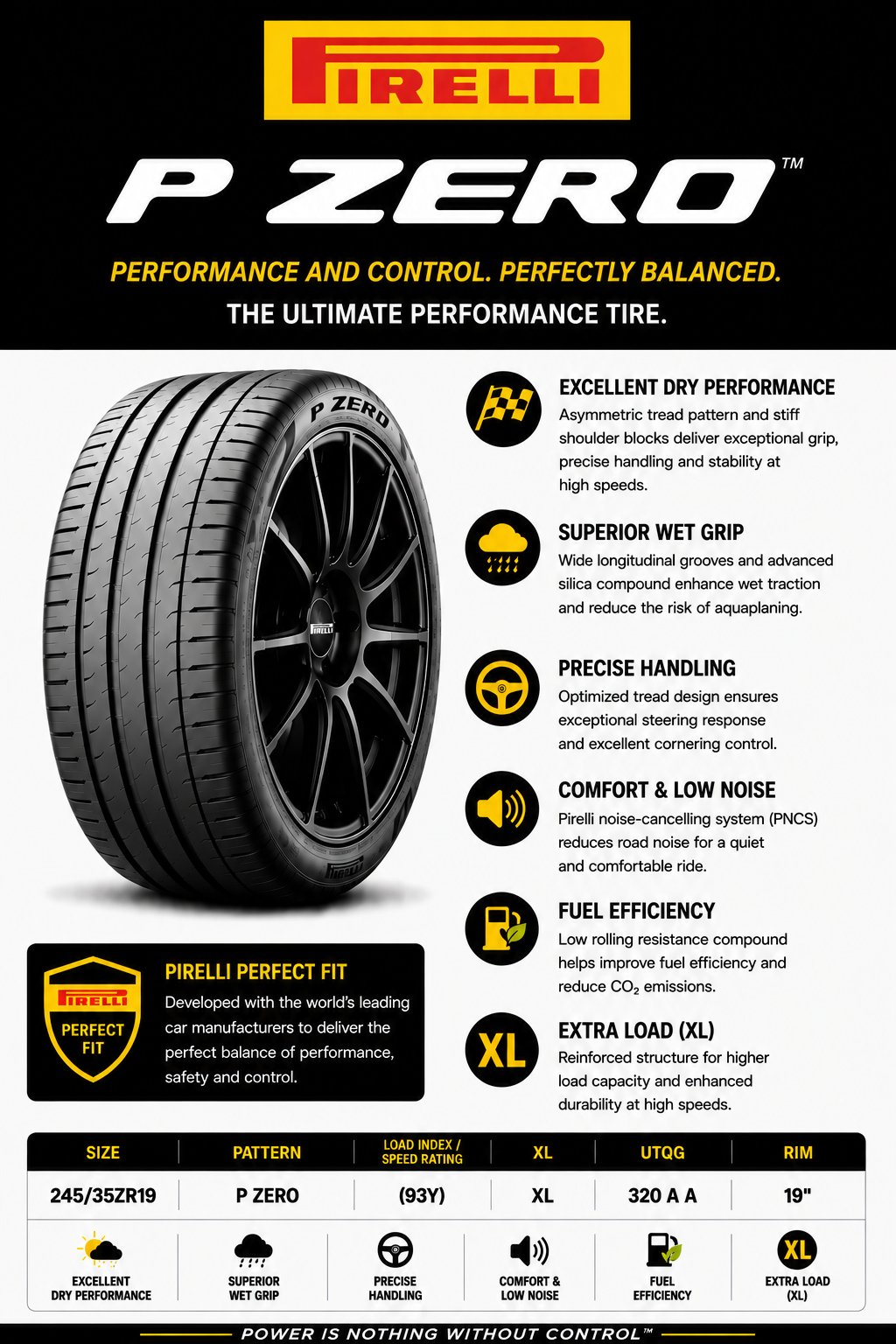 245/35ZR19 PIRELLI P ZERO (93Y) XL