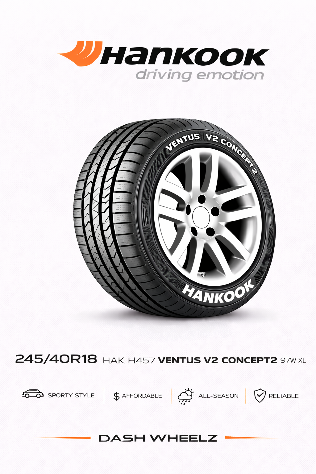 245/40R18 HAK H457 VENTUS V2 CONCEPT2 97W XL